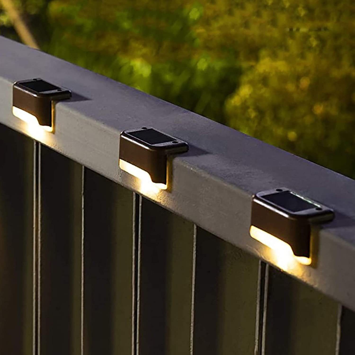 Oneid LED Solarleuchte Outdoor-Treppen für Lichter Sonnenschritt Solarlichter LED 16 Stück