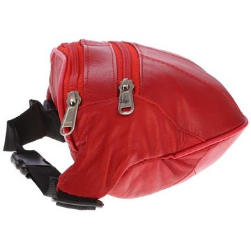 Christian Wippermann Bauchtasche XL große echt Leder Bauchtasche Tasche Hüfttasche, RFID Schutz