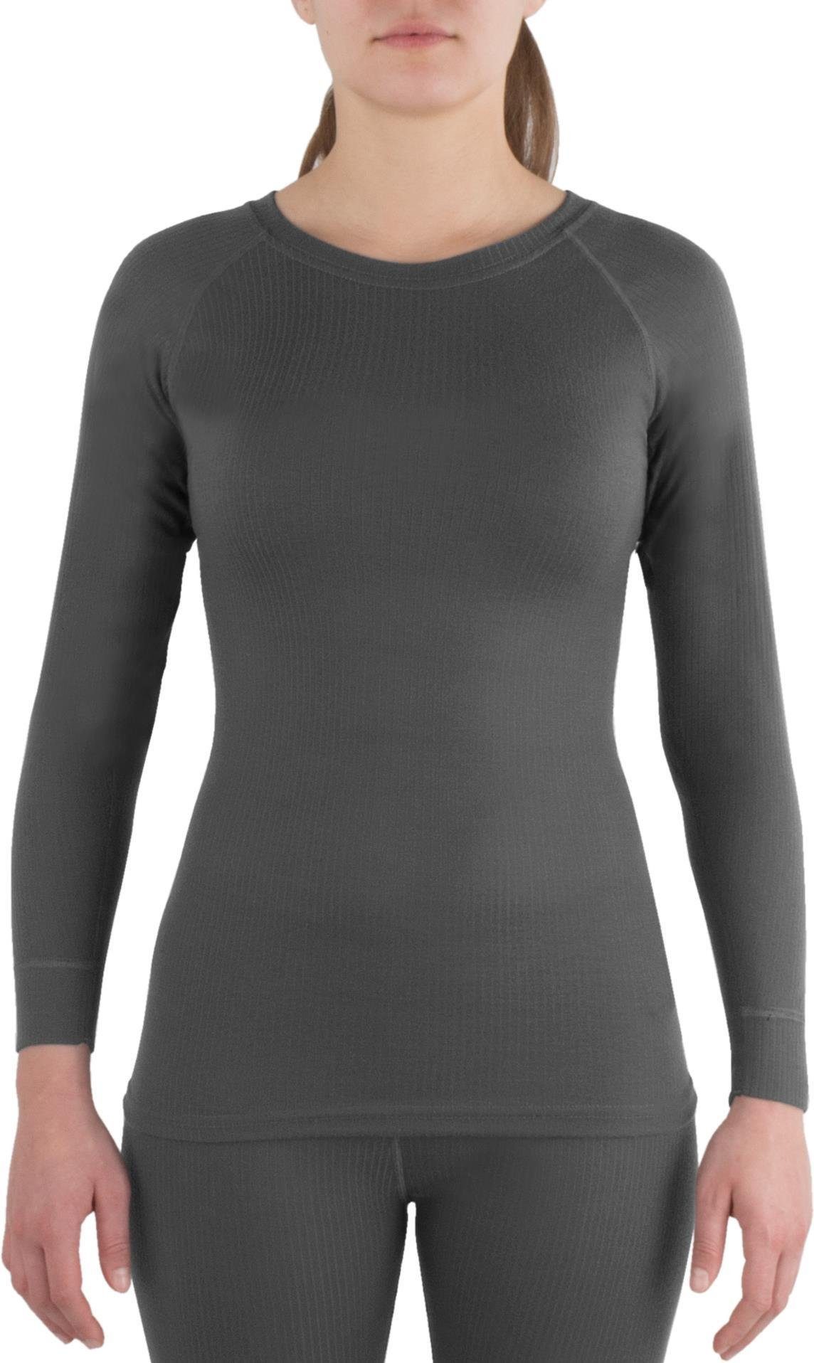 Aottori Thermo Langarmshirt Damen - Warmes Fleece Unterhemd Slim Fit
