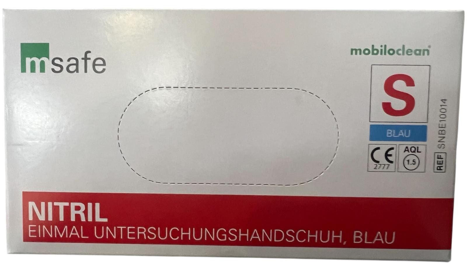 INTCO Einweghandschuhe msafe NITRIL Einmal Untersuchungshandschuhe puderfrei blau