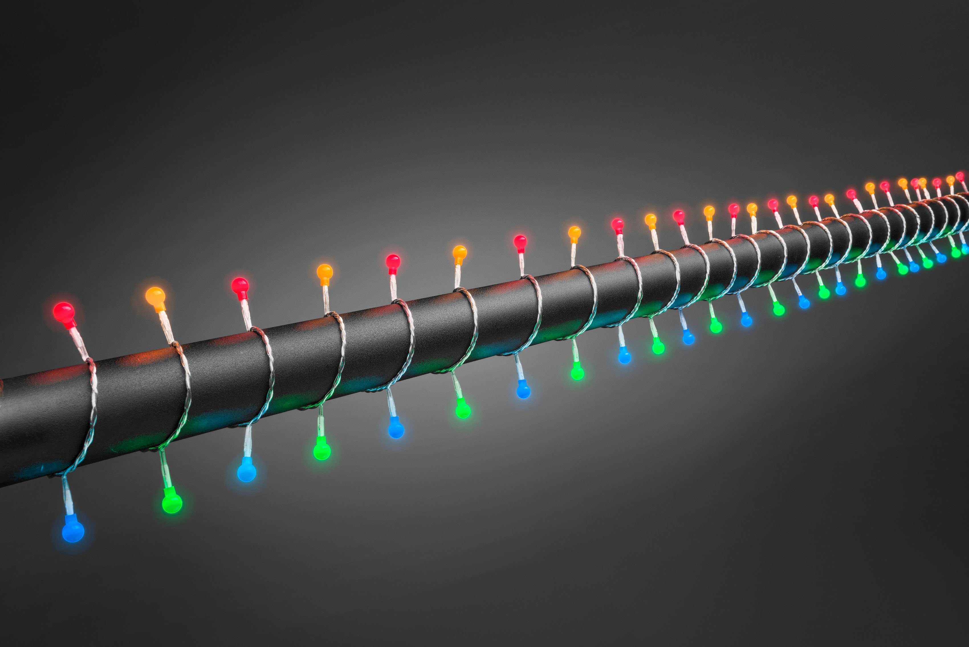 Dioden 80 Weihnachtsdeko Dioden, bunte KONSTSMIDE LED Globelichterkette, runde 80-flammig, LED-Lichterkette aussen,