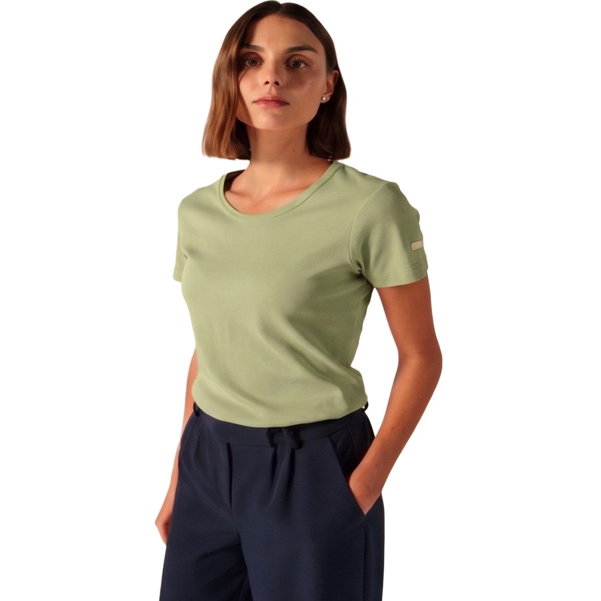 Saint James T-Shirt 7811 Damen Basic Shirt Ajaccio II aus Baumwolle