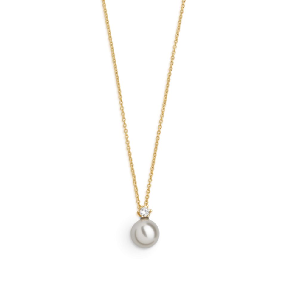 XENOX Kette mit Anhänger XENOX Kette Damen "Pearl Dreams" Silber vergoldet mit Anhänger