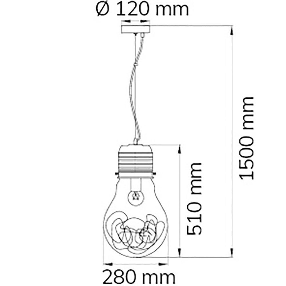 Leuchtmittel Glühbirne Pendelleuchte, Wohnzimmerleuchte Pendelleuchte nicht Hängelampe etc-shop Deckenleuchte inklusive,