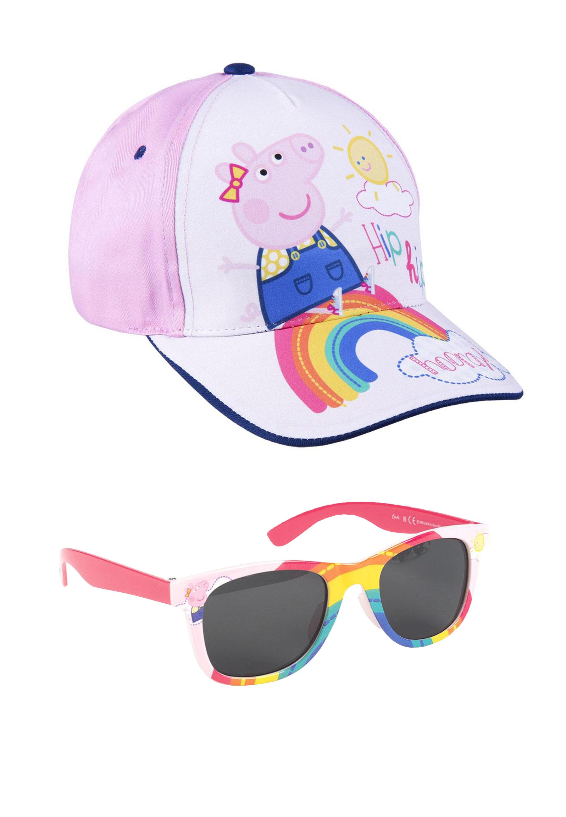 Peppa Pig Baseball Cap Mädchen Kinder Set Kappe + Sonnenbrille