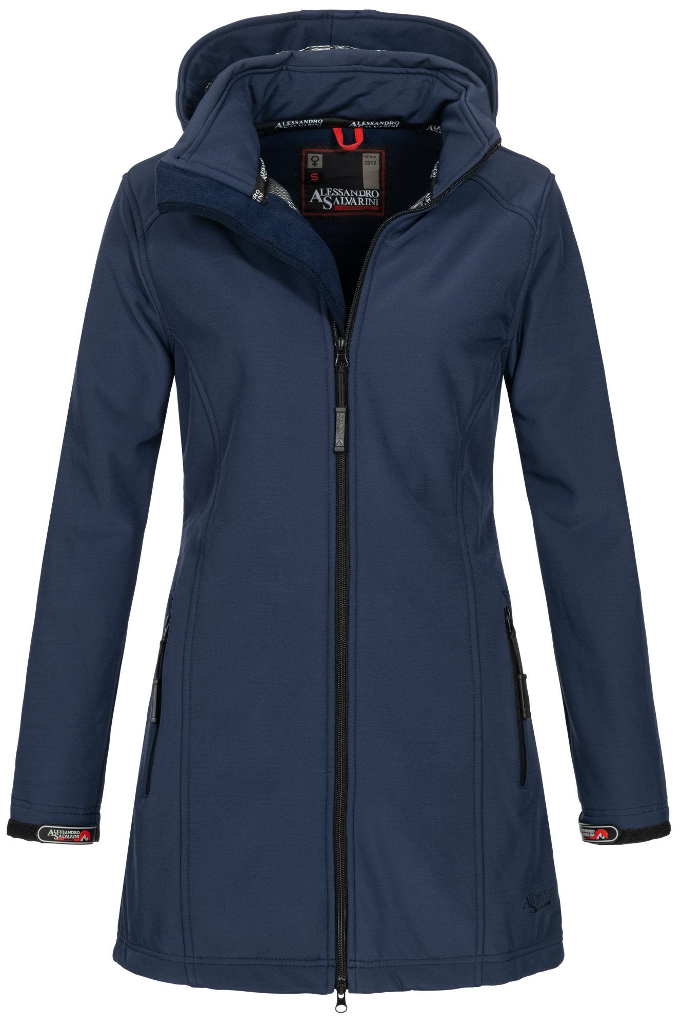 abnehmbarer Navy mit lang Salvarini Kapuze Alessandro Softshelljacke Alessia