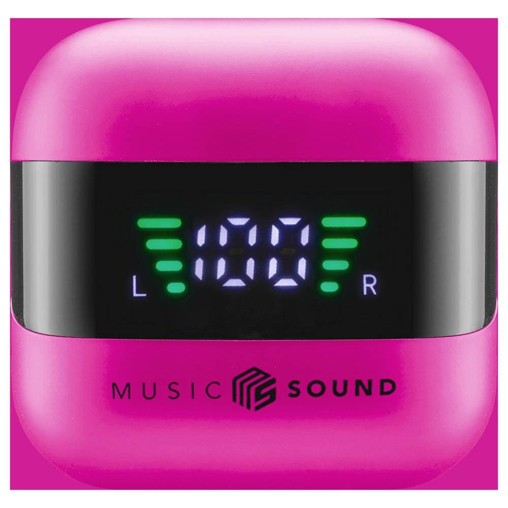 Cellularline In Ear Headset Bluetooth®, Kabellos Pink, Schwarz Ladecase, Kopfhörer (Ladecase, Batterieladeanzeige, Lautstärkeregelung)