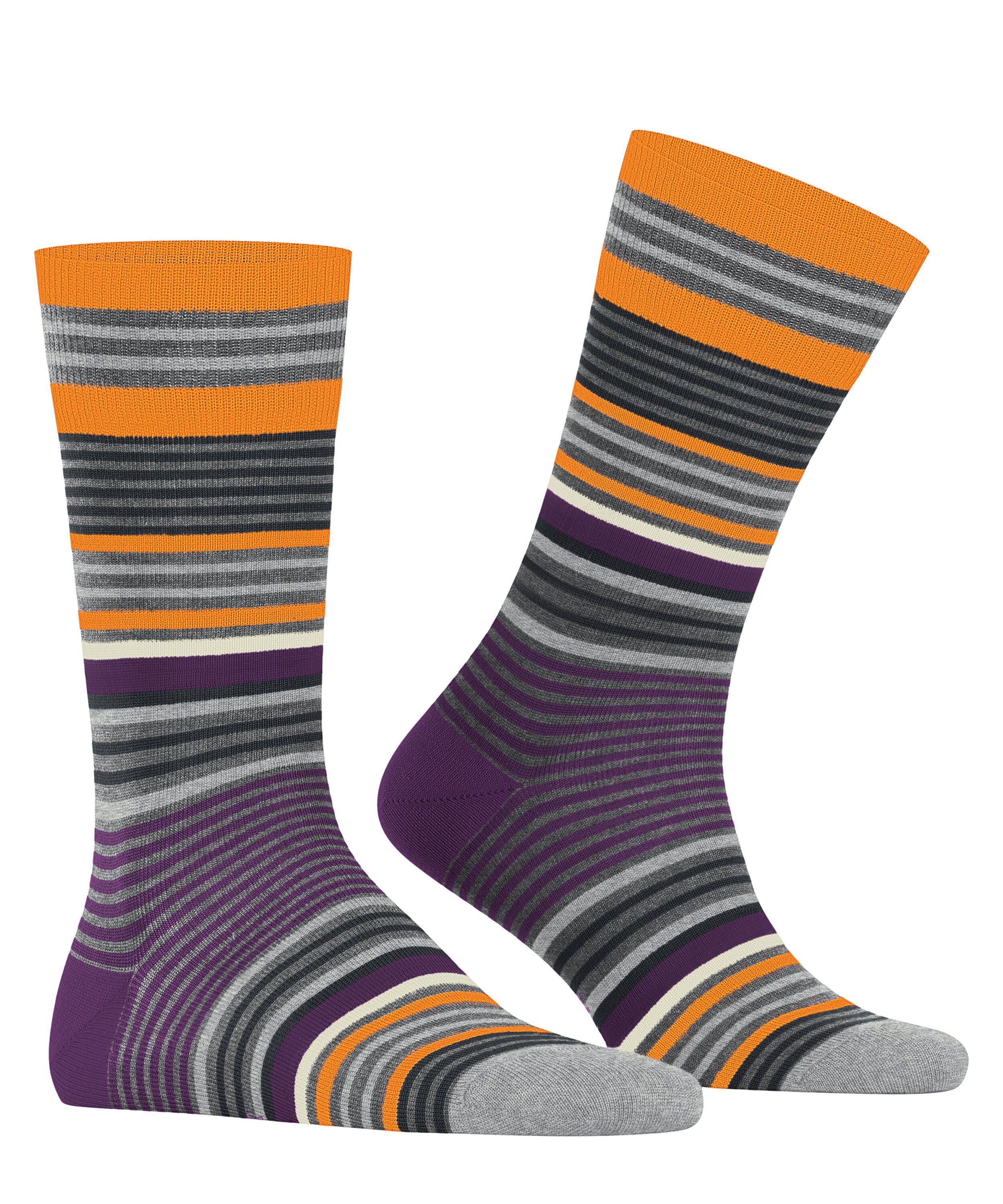 Stripe Burlington grey Socken (1-Paar) dark (3071)