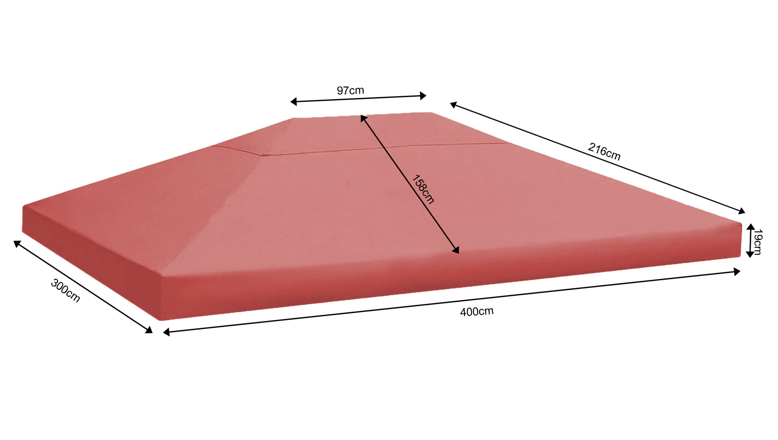 Quick Star Pavillon-Ersatzdach Ersatzdach Rankpavillon 3x4m günstig online kaufen