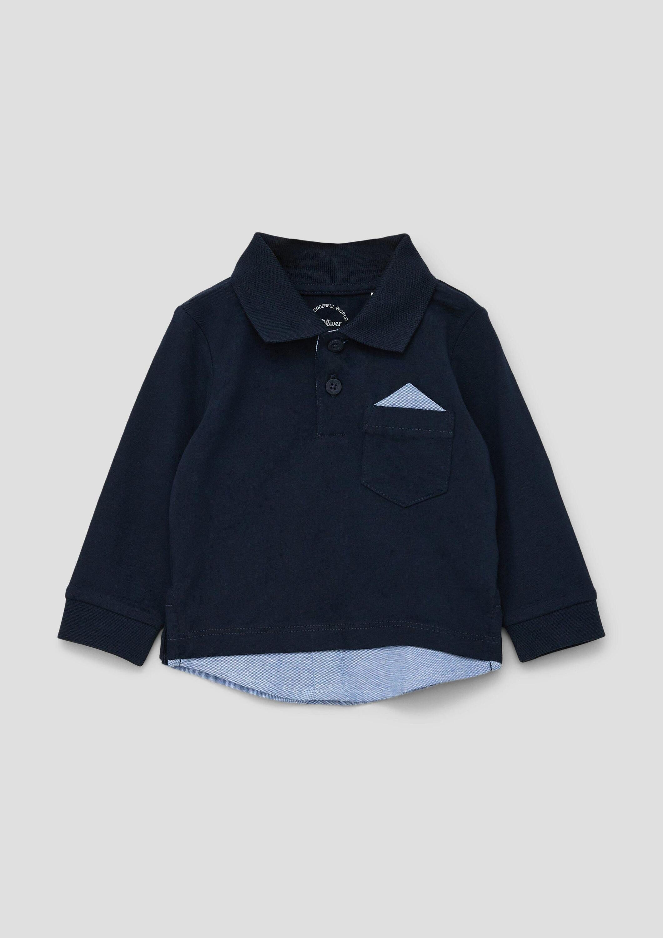 Langarmshirt Polo-Shirt