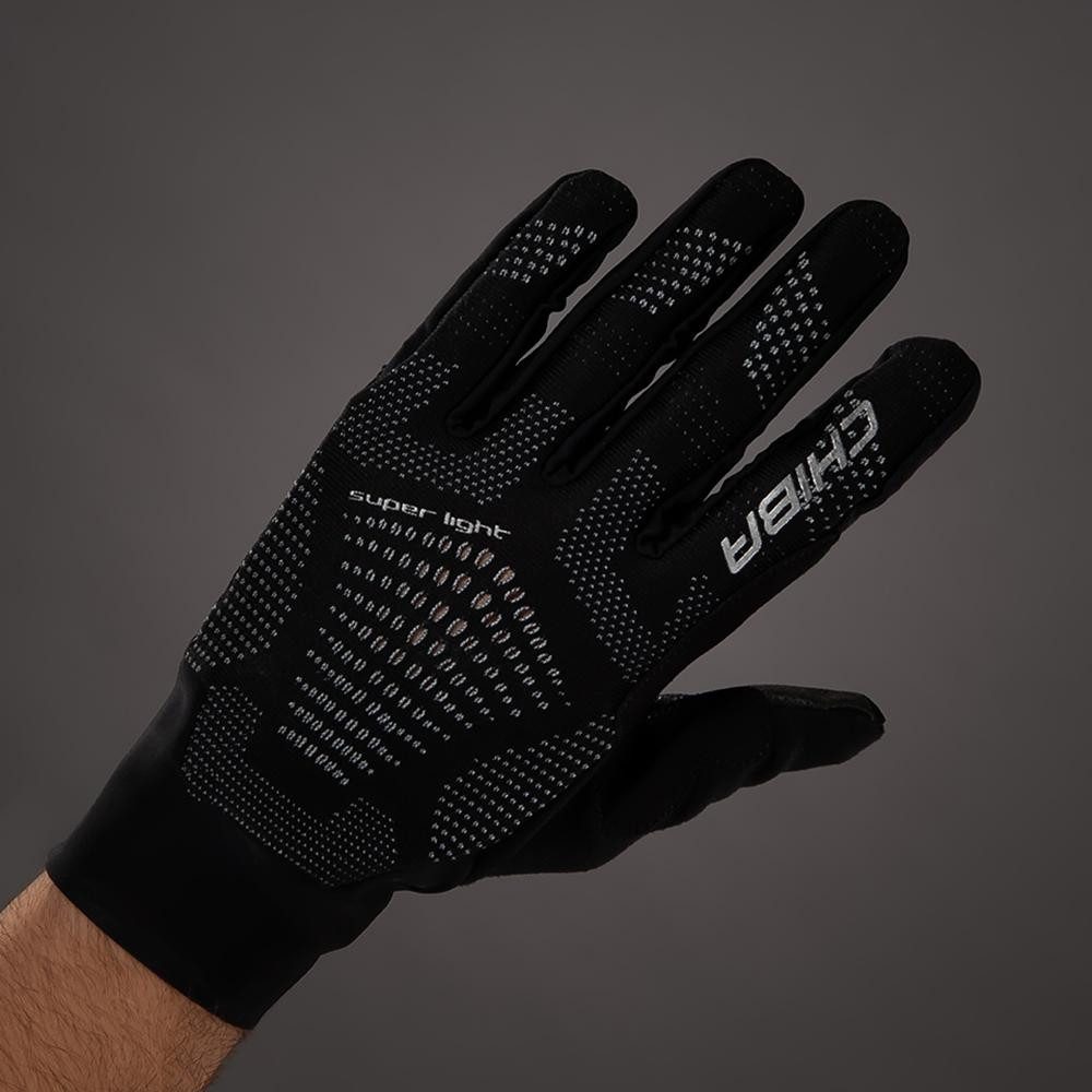 Chiba Fahrradhandschuhe CHIBA Superlight - Radhandschuhe kurz, schwarz/schwarz, L, superleicht