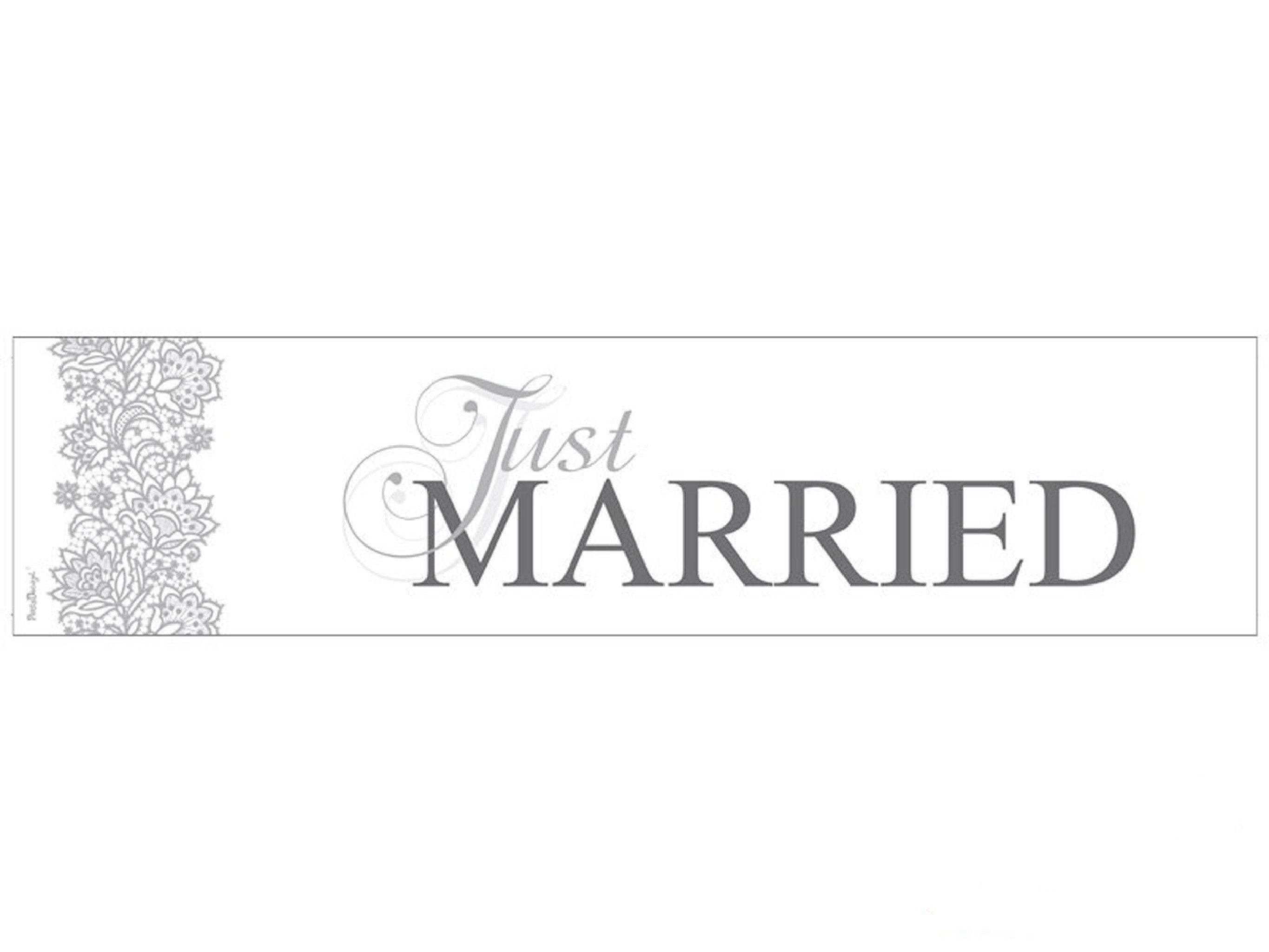 partydeco Papierdekoration, Just Married Deko Nummernschild günstig online kaufen