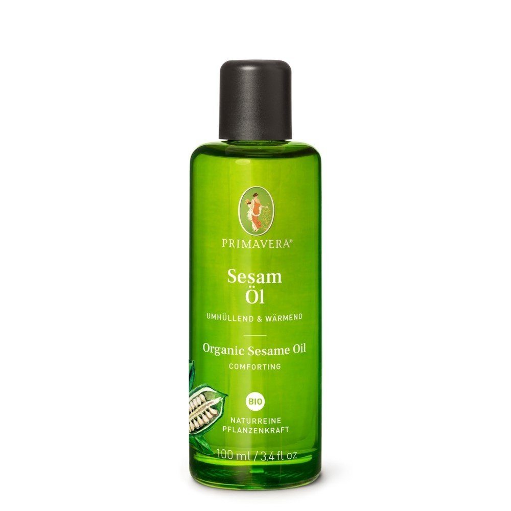 Primavera Life GmbH Massageöl Sesam Öl bio, 100 ml, Lichtschutzfaktor