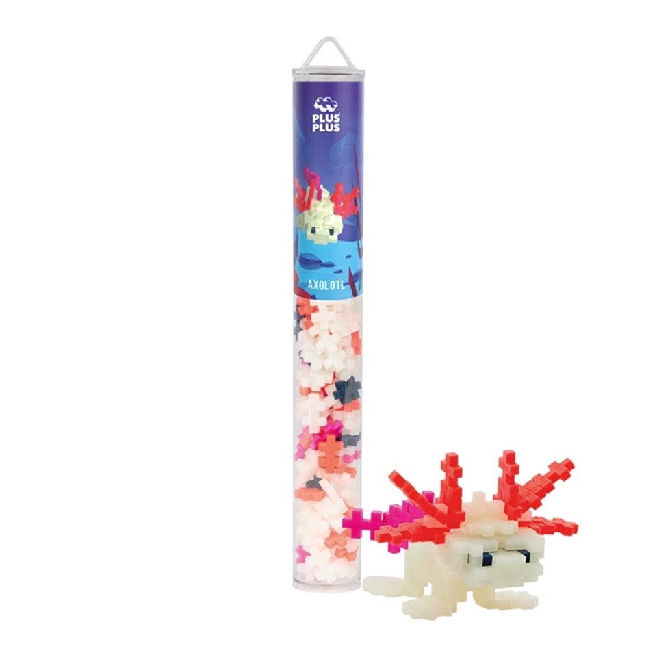 PLUS-PLUS 100 Kreativ Bausteine Axolotl Spielbausteine, (100 St)