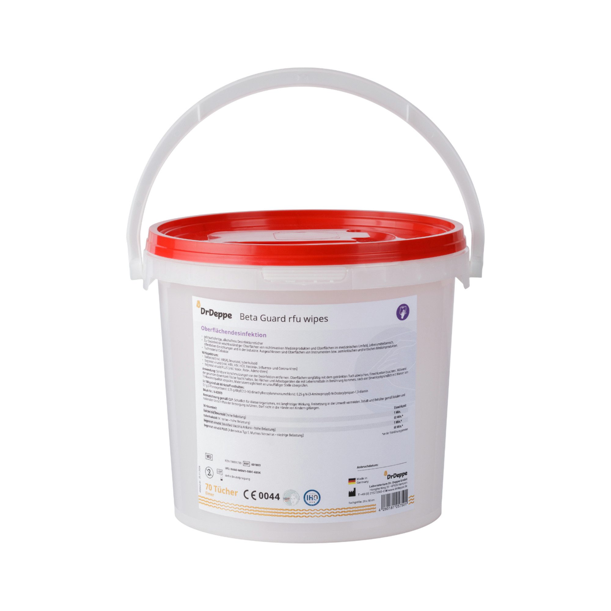 Dr.Deppe Beta Guard rfu wipes Reinigungstücher (Eimer, 70-tlg)