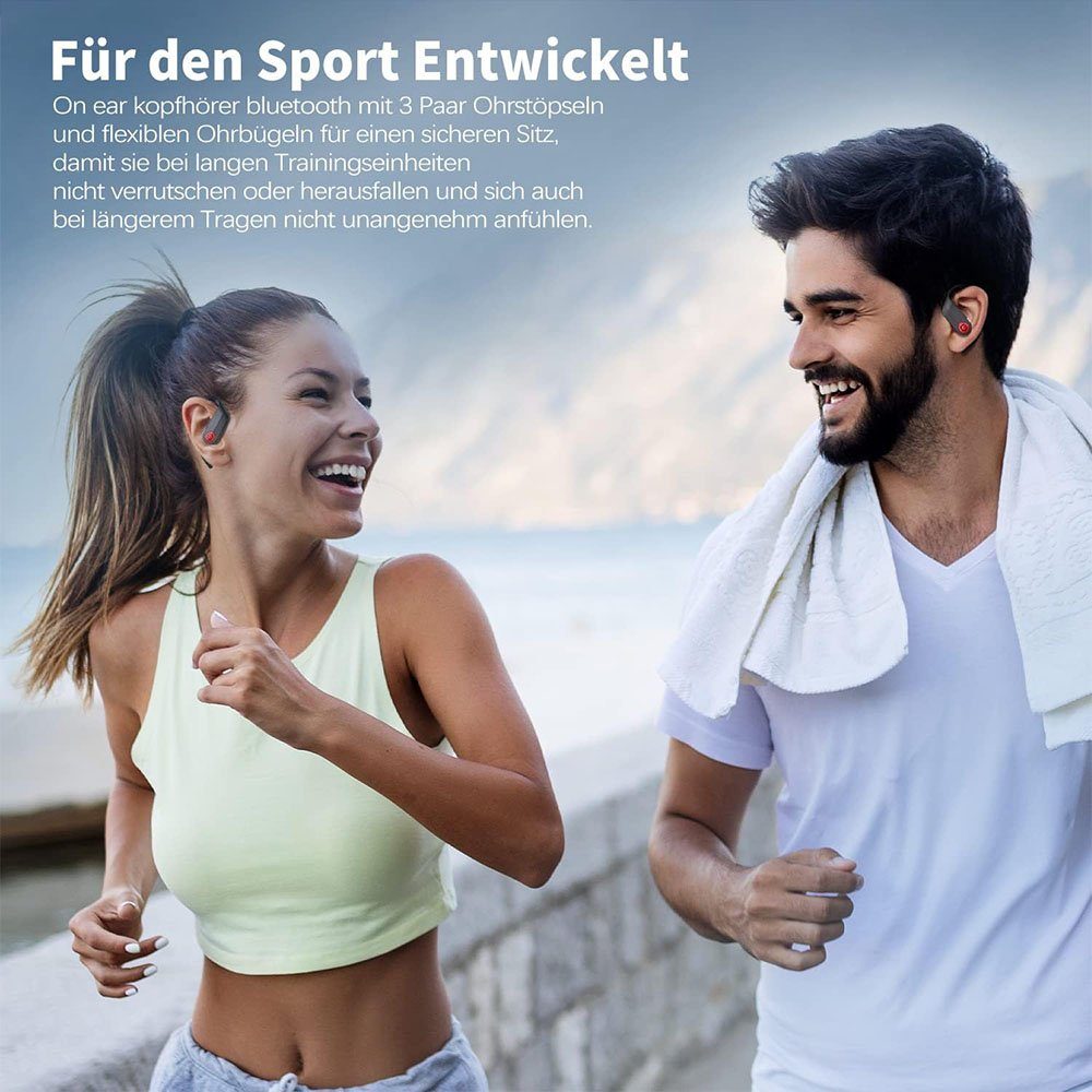 mit MOUTEN Bluetooth Mikrofon Bluetooth-Sportkopfhörer, 5.3, Bluetooth-Kopfhörer