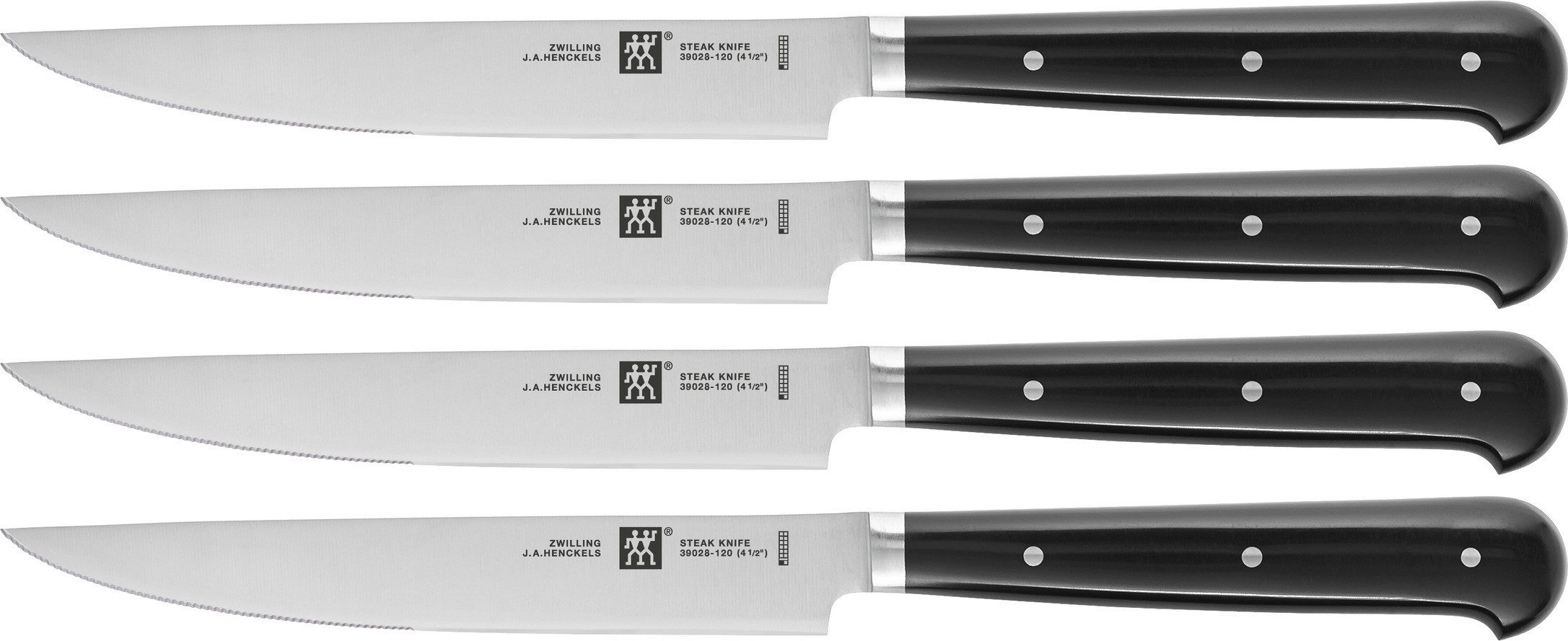 Zwilling Messer-Set Steak Sets (4-tlg), Wellenschliff