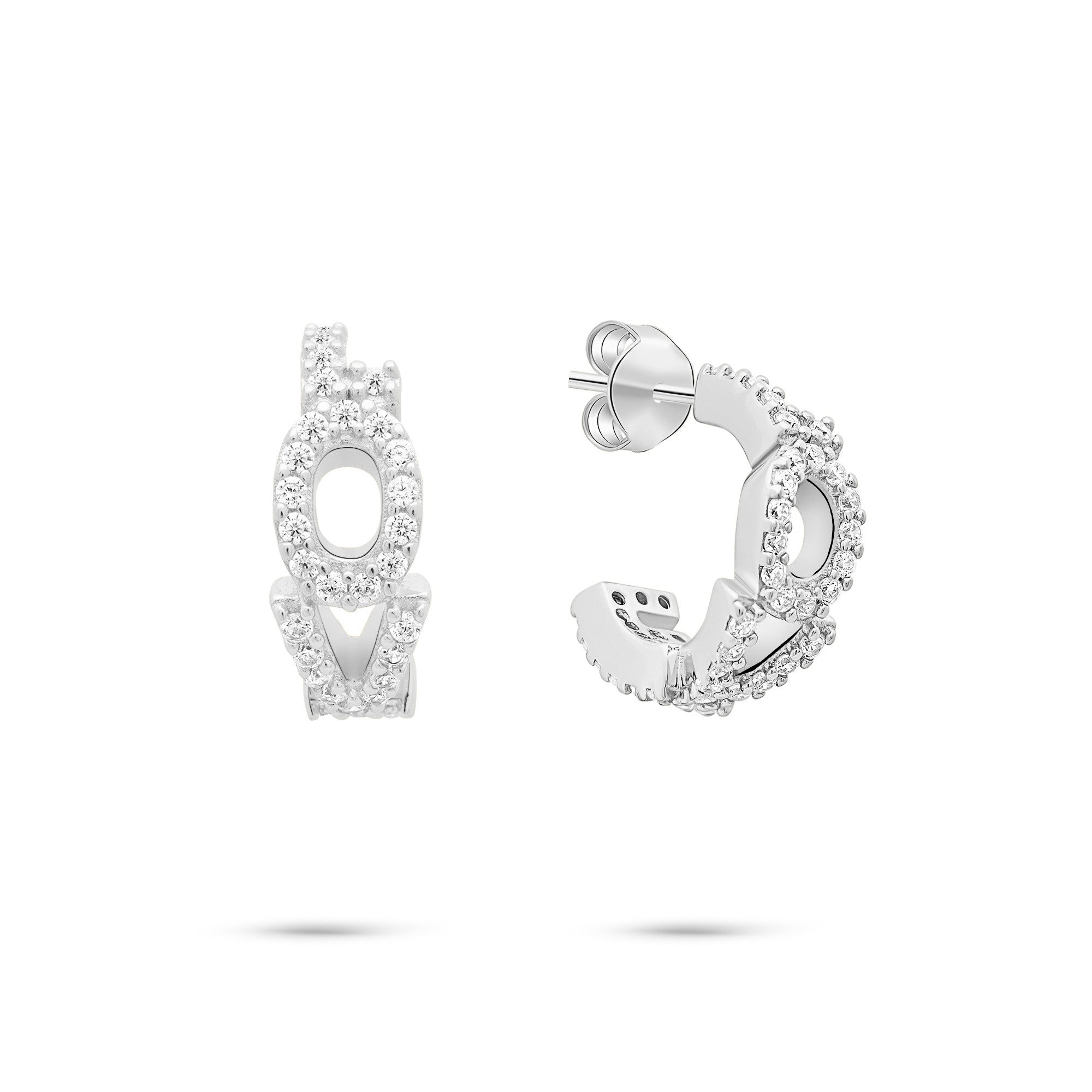 Tamaris Paar Серьги-кольца Schmuck Geschenk Silber 925 Creole Love Letters, mit Zirkonia (synth)