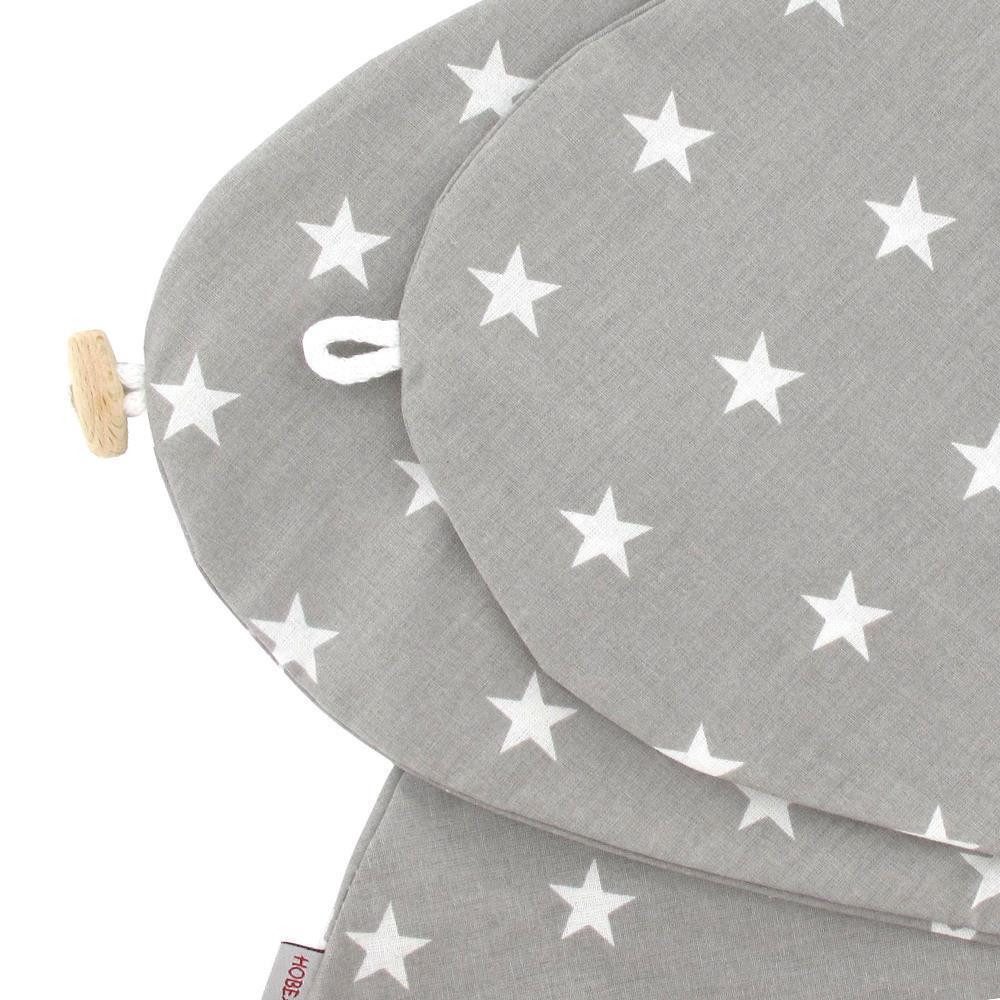 HOBEA-Germany Stillkissenbezüge Bezug für Stillkissen grau mit weißen Stern günstig online kaufen