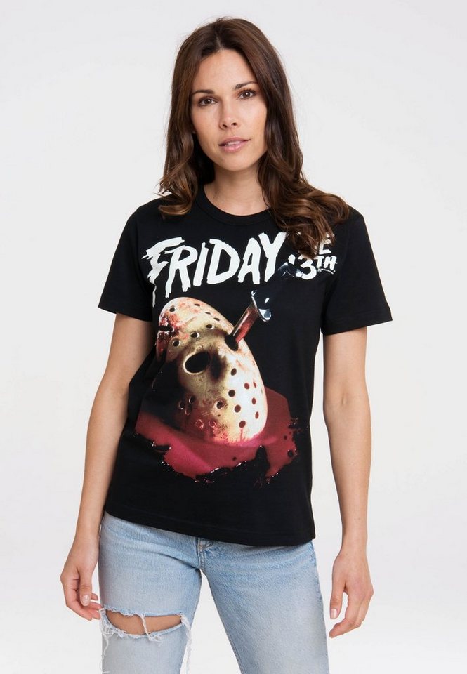 LOGOSHIRT T-Shirt Friday the 13th mit lizenziertem Print