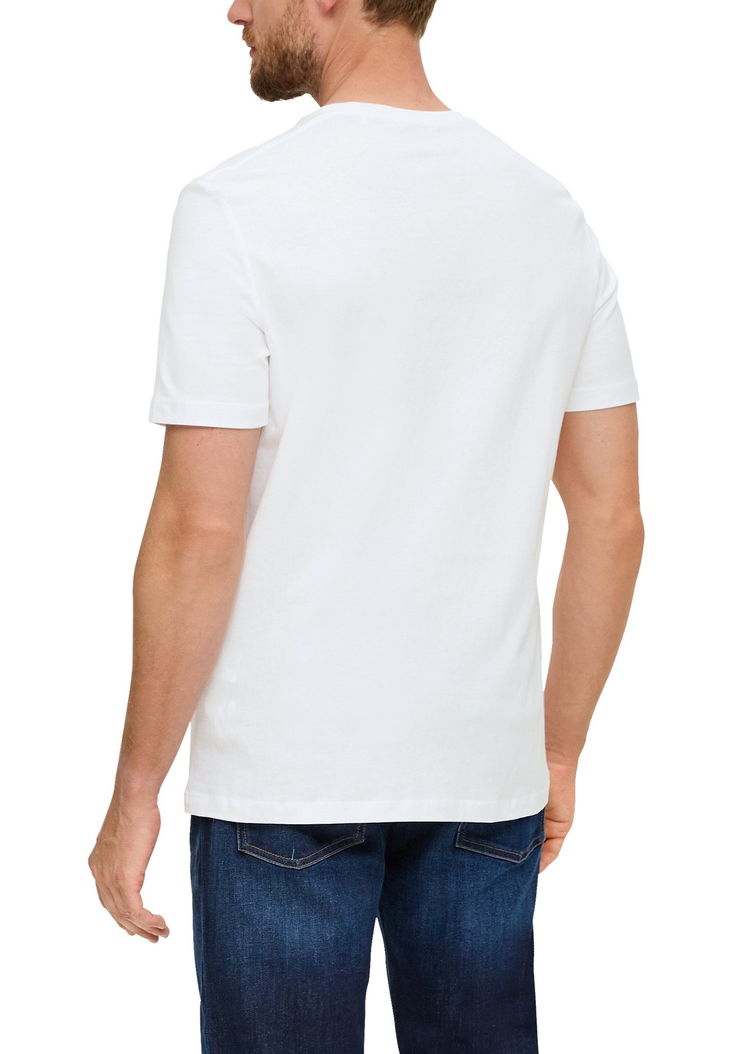 s.Oliver T-Shirt im white sportiven Look