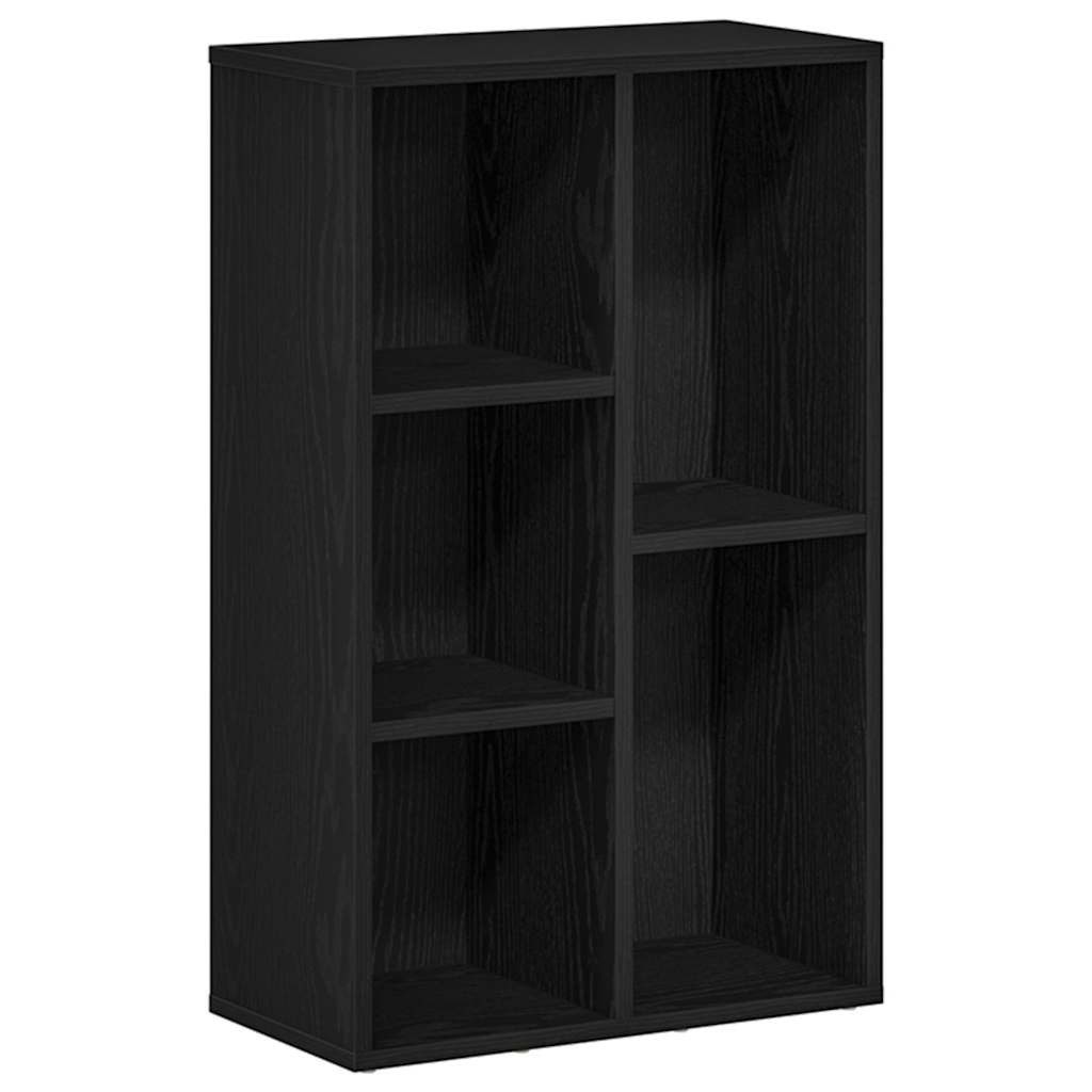 vidaXL Bücherregal Bücherregal Schwarz Eichen-Optik 50x25x80 cm Holzwerksto günstig online kaufen