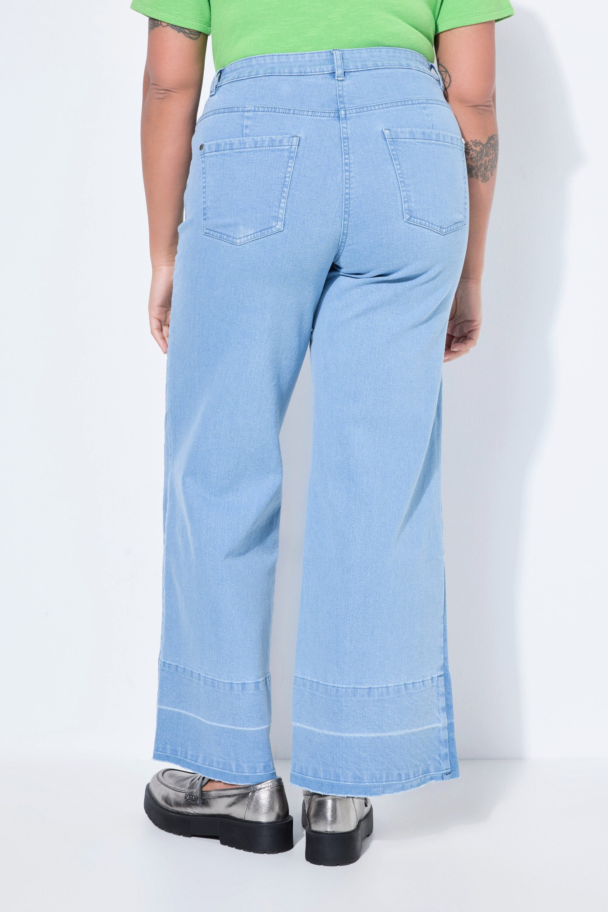 Angel of Style Regular-fit-Jeans Jeans Nora weites Bein Glitzer-Herzchen
