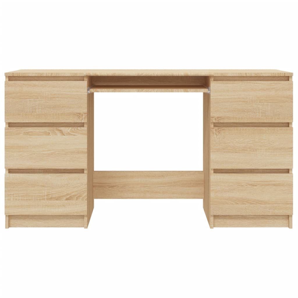 furnicato Schreibtisch Sonoma-Eiche 140x50x77 Holzwerkstoff cm