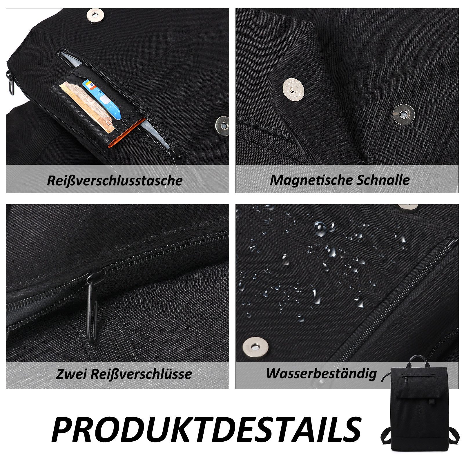 TAN.TOMI Schulrucksack Rucksack Damen Groß, Hohe Kapazität Rucksack Modern Tagesrucksäcke, mit Laptop-Fach, Reiserucksack Damen Laptop Rucksack Cityrucksack