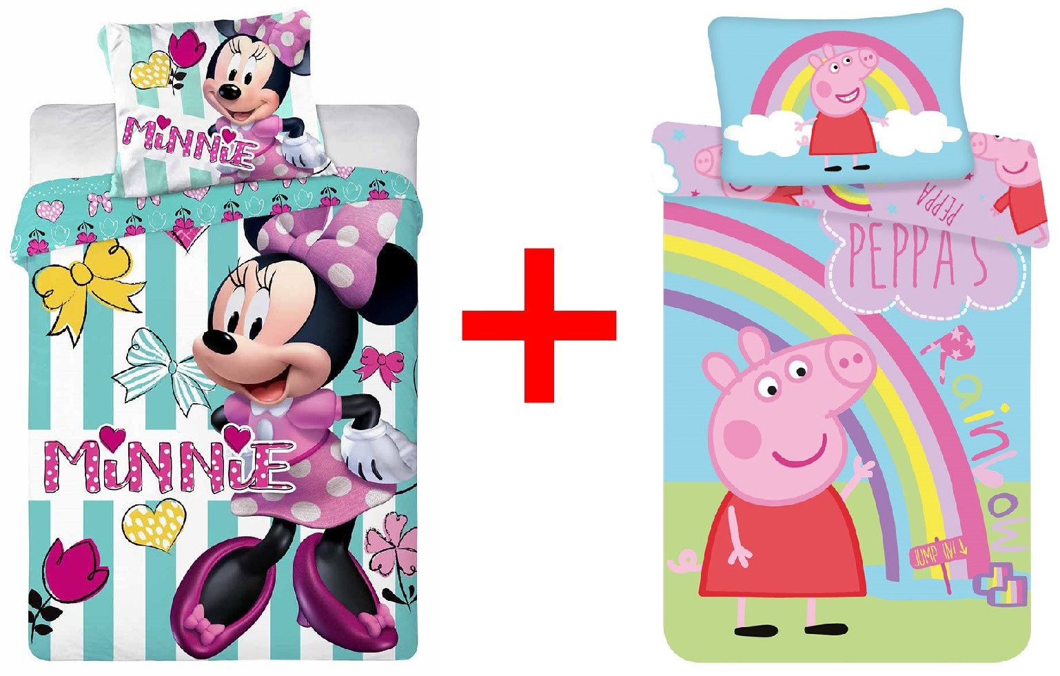 Jerry Fabrics Kinderbettwäsche Kinderbettwäsche Minnie Maus + Peppa Wutz 10 günstig online kaufen