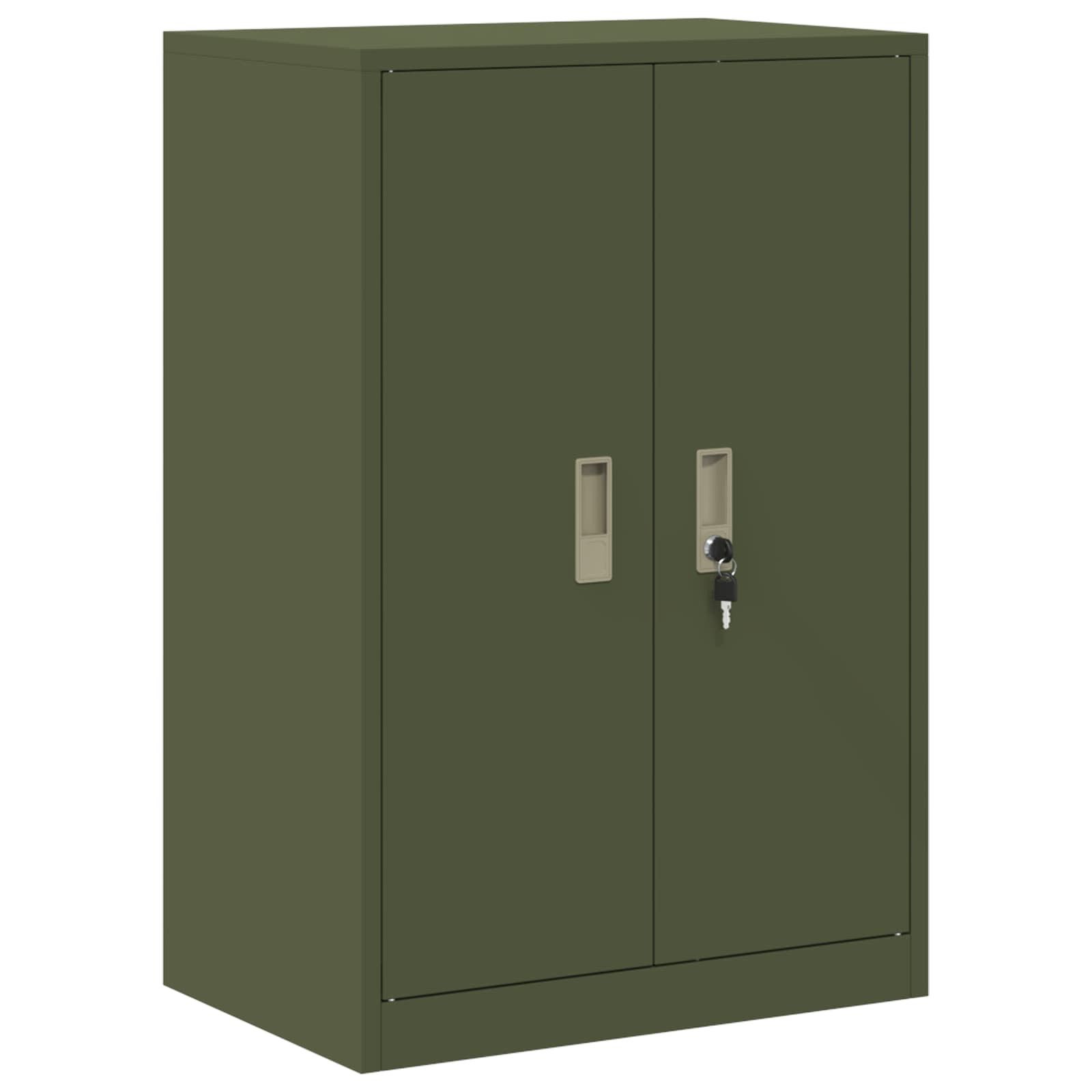 vidaXL Aktenschrank Aufbewahrungsschrank Olive Grün 60 x 40 x 90 cm Stahl (1-St)