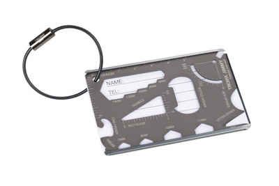TROIKA Taschenanhänger Kofferanhänger und Werkzeugkarte mit 22 Funktionen JIMMY