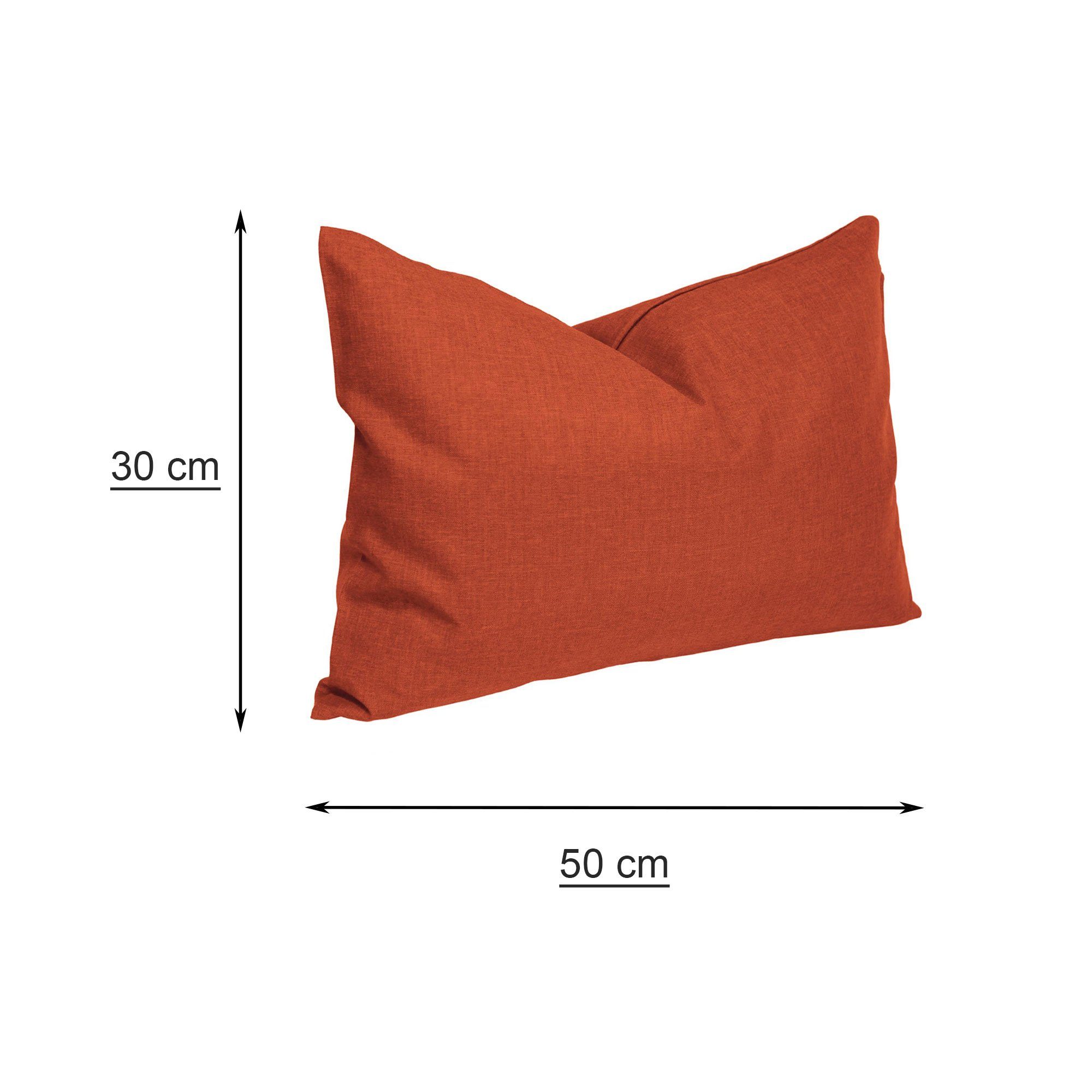 Haus und Deko Kissenbezug Kissenbezug 2er Set Struktur Leinenoptik Kissenhülle Deko Kissen Doppe, (2 Stück)