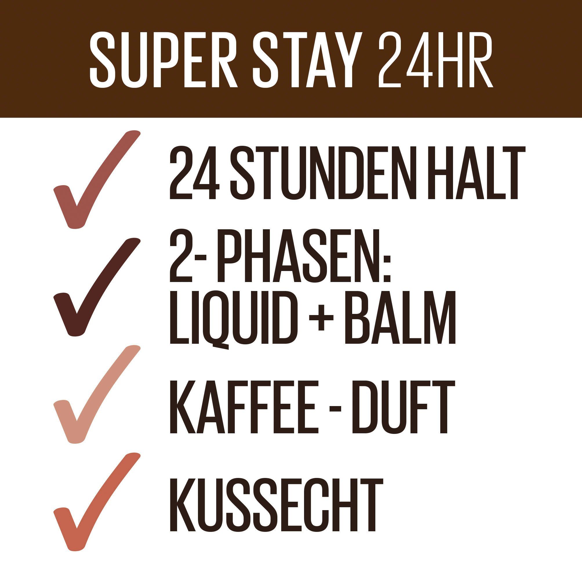Lippenstift Mocha 900 Coffee Super Stay YORK Nr. 24H MAYBELLINE NEW Moves