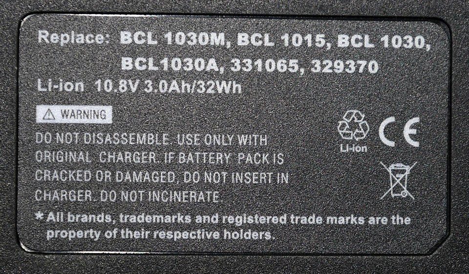 PowerSmart Akku Li-ion 10,8 SL, 10 10 3000 V UC WH10DFL SFL, mAh 10DL, UC WH WH10DCL, für 10DCL, HITACHI WH