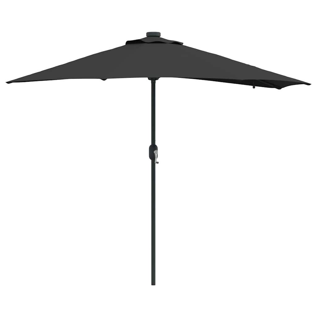 Sonnensegel Gartenparasol Schwarz 294 x 150 x 223 cm Stoff
