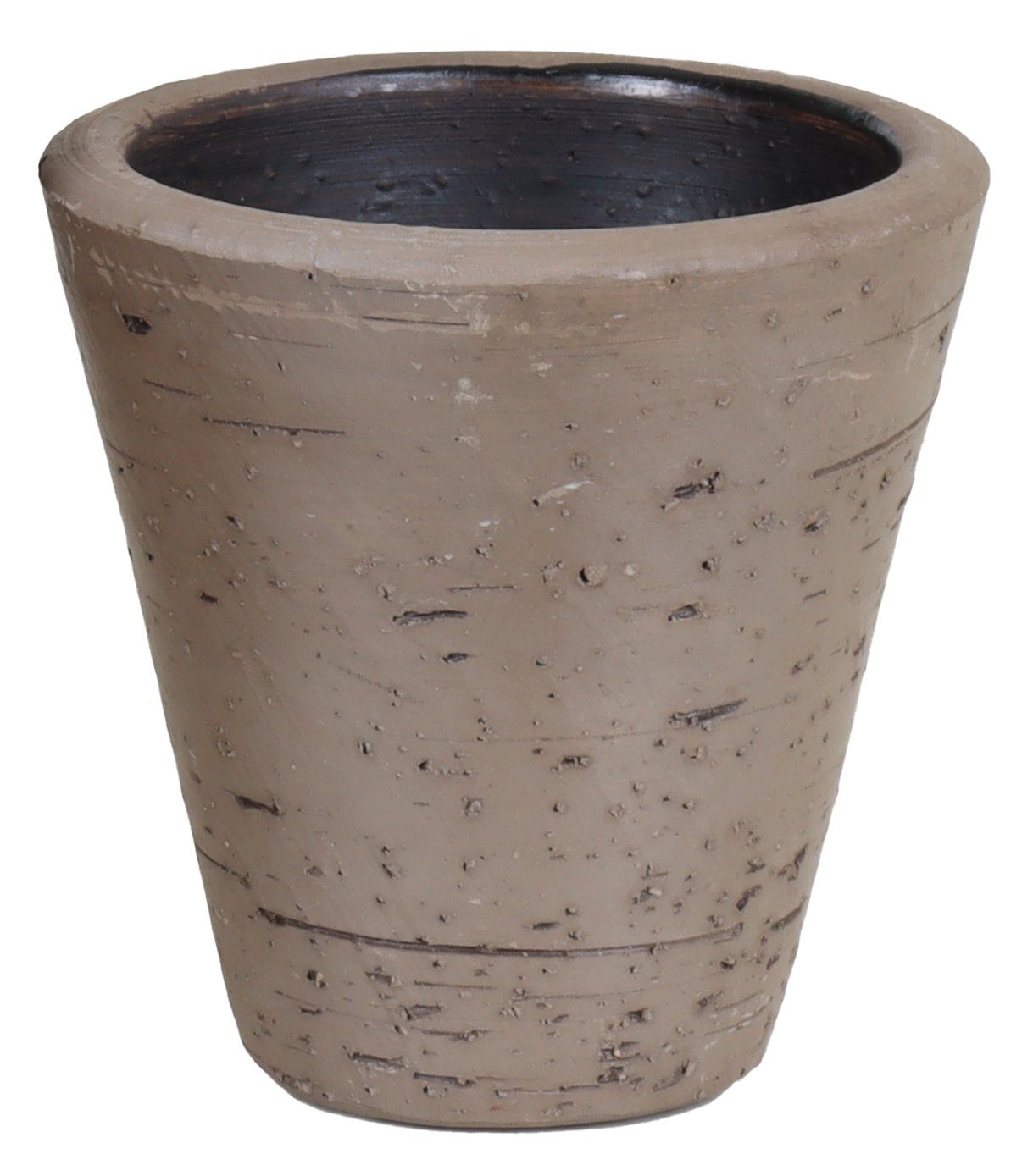 tegawo Übertopf Keramik-Vase Lava-Conica, konisch mit Strukturoptik, handgemacht Braun