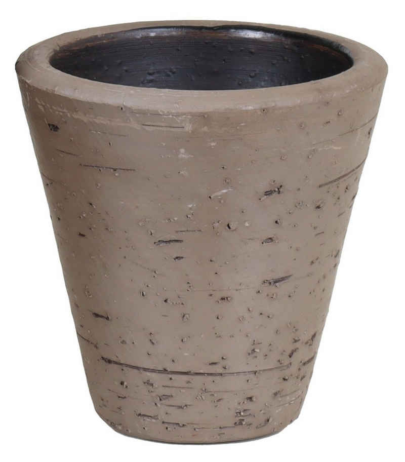 tegawo Übertopf »Keramik-Vase Lava-Conica«, konisch mit Strukturoptik, handgemacht