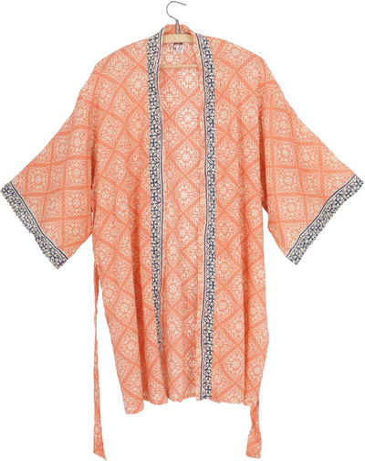 Guru-Shop Kimono Kimonokleid, Boho Kimono, knielanger Kimono aus.., alternative Bekleidung
