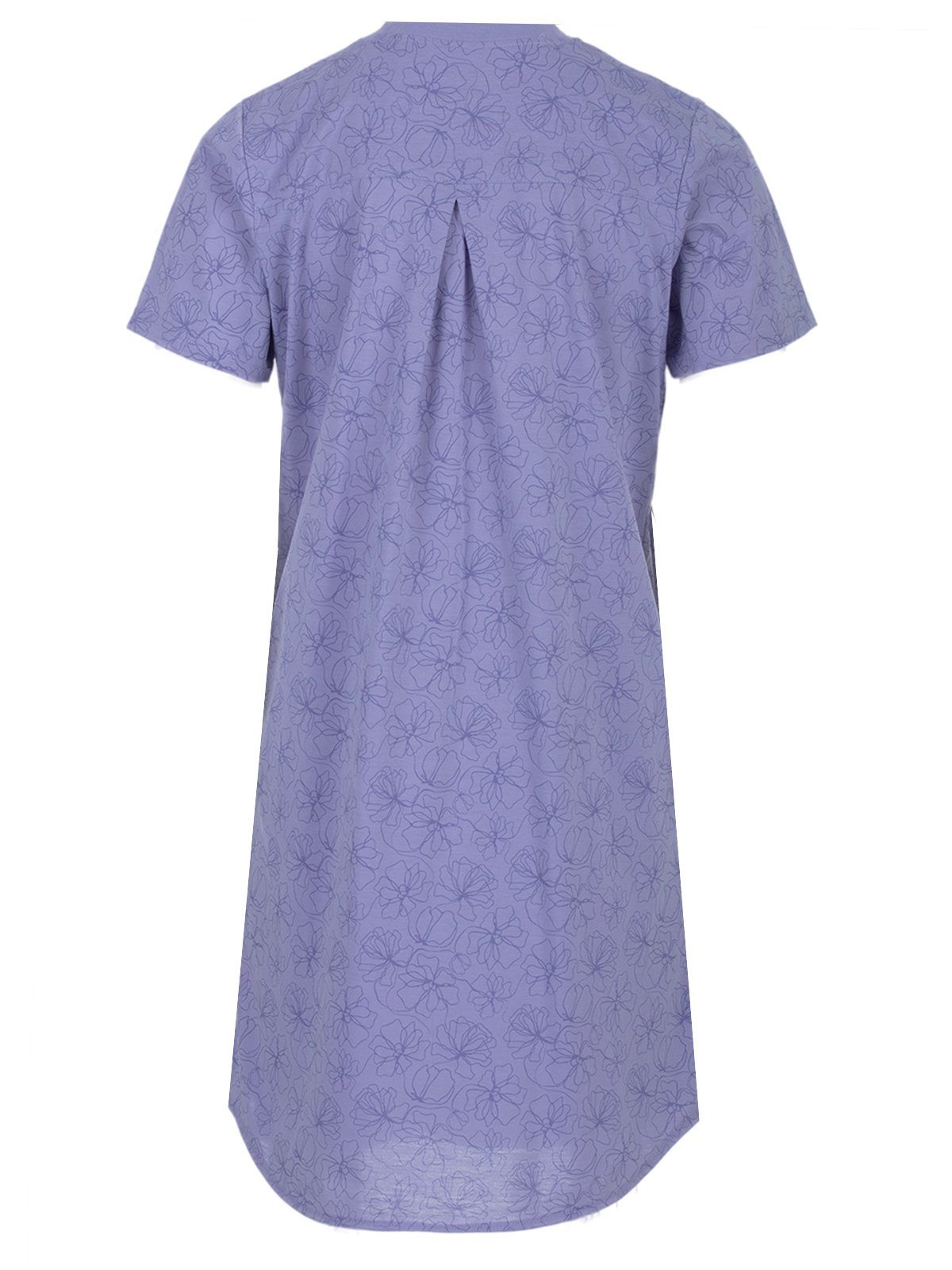 zeitlos Nachthemd Blüten Kragen Floral Kurzarm – Bild 3 von 5