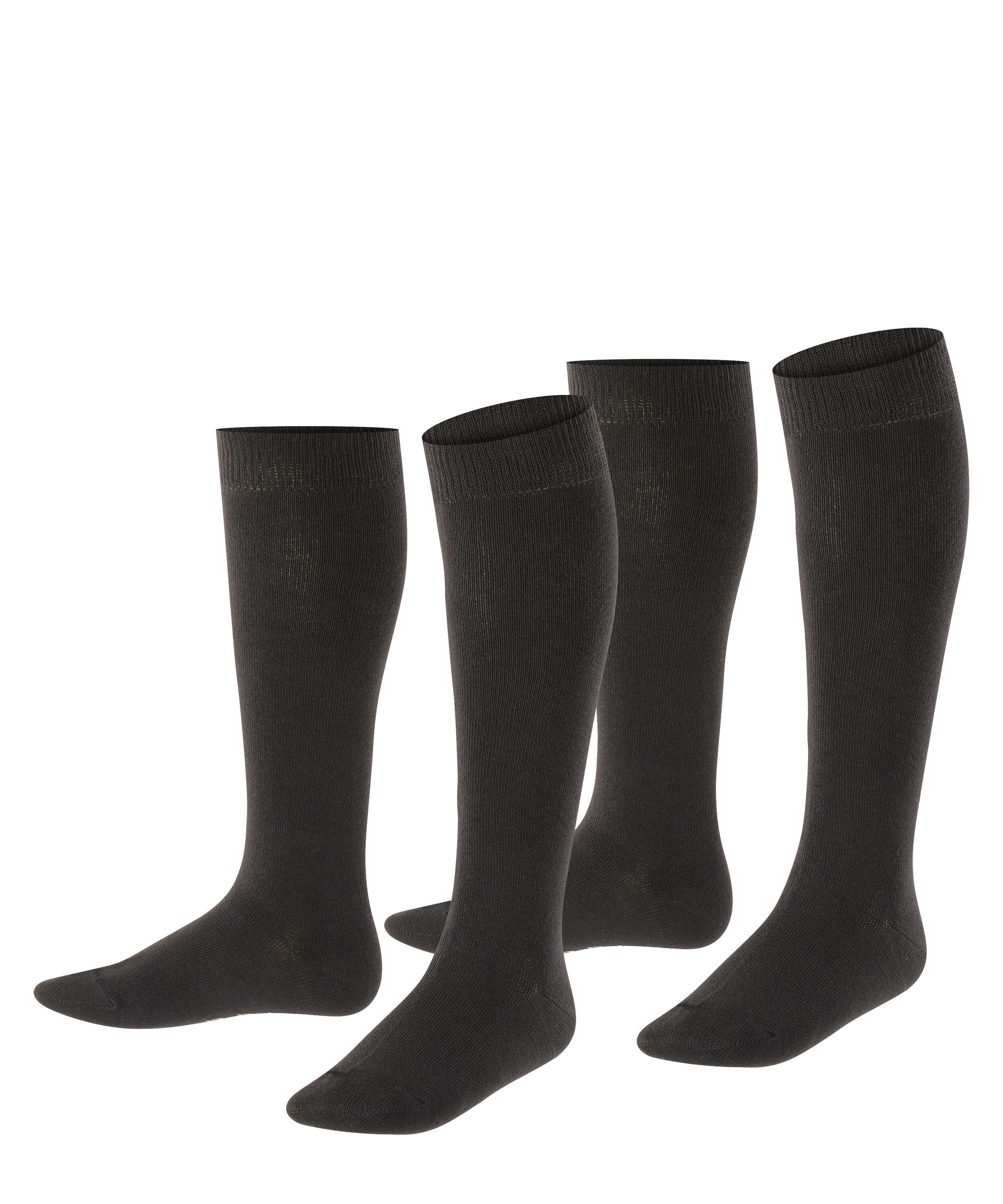 Esprit Kniestrümpfe Foot Logo (2 Paar) geripptes Bündchen, unifarben