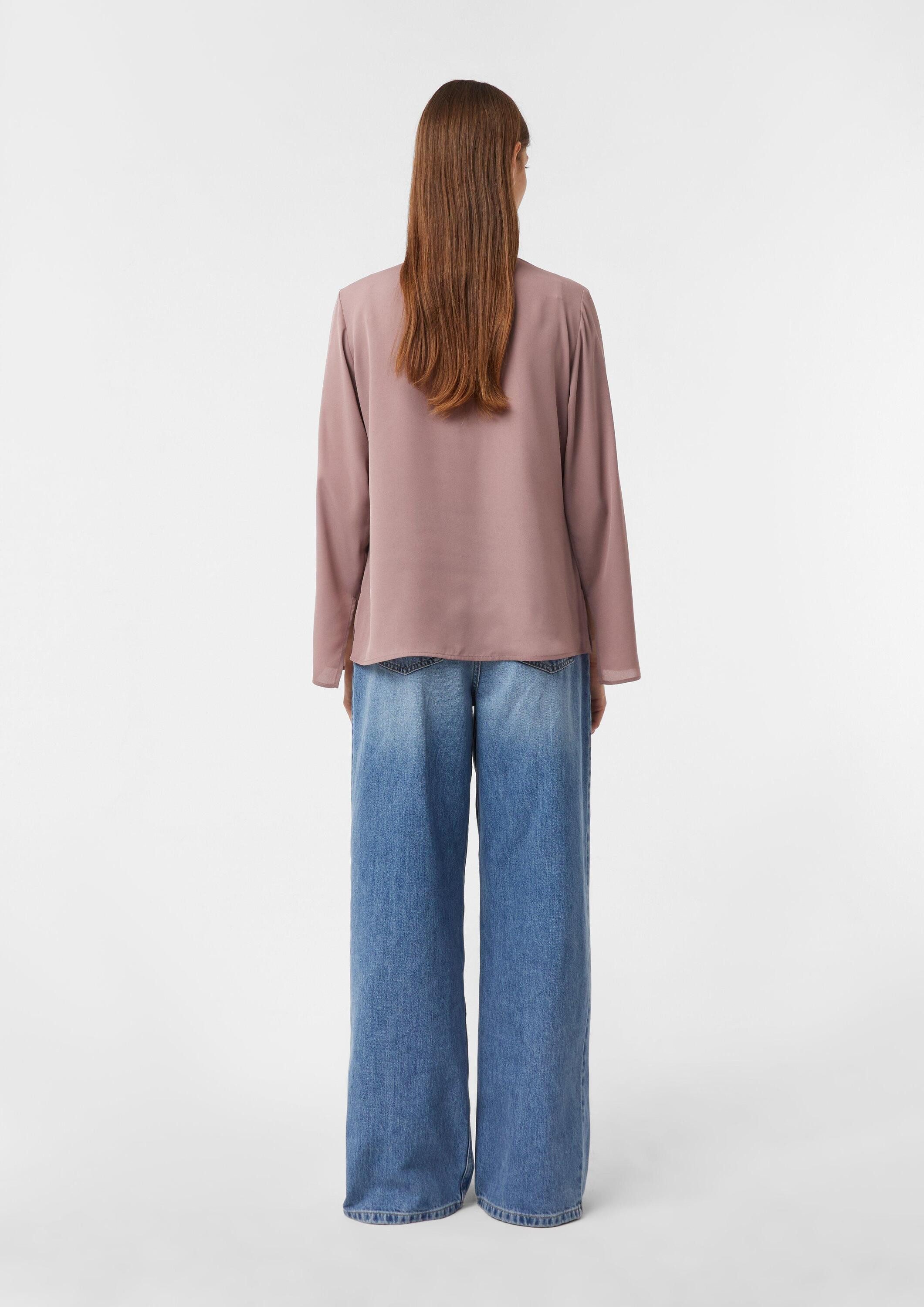 comma Langarmbluse Bluse Feminine Bluse mit raffinierten Details