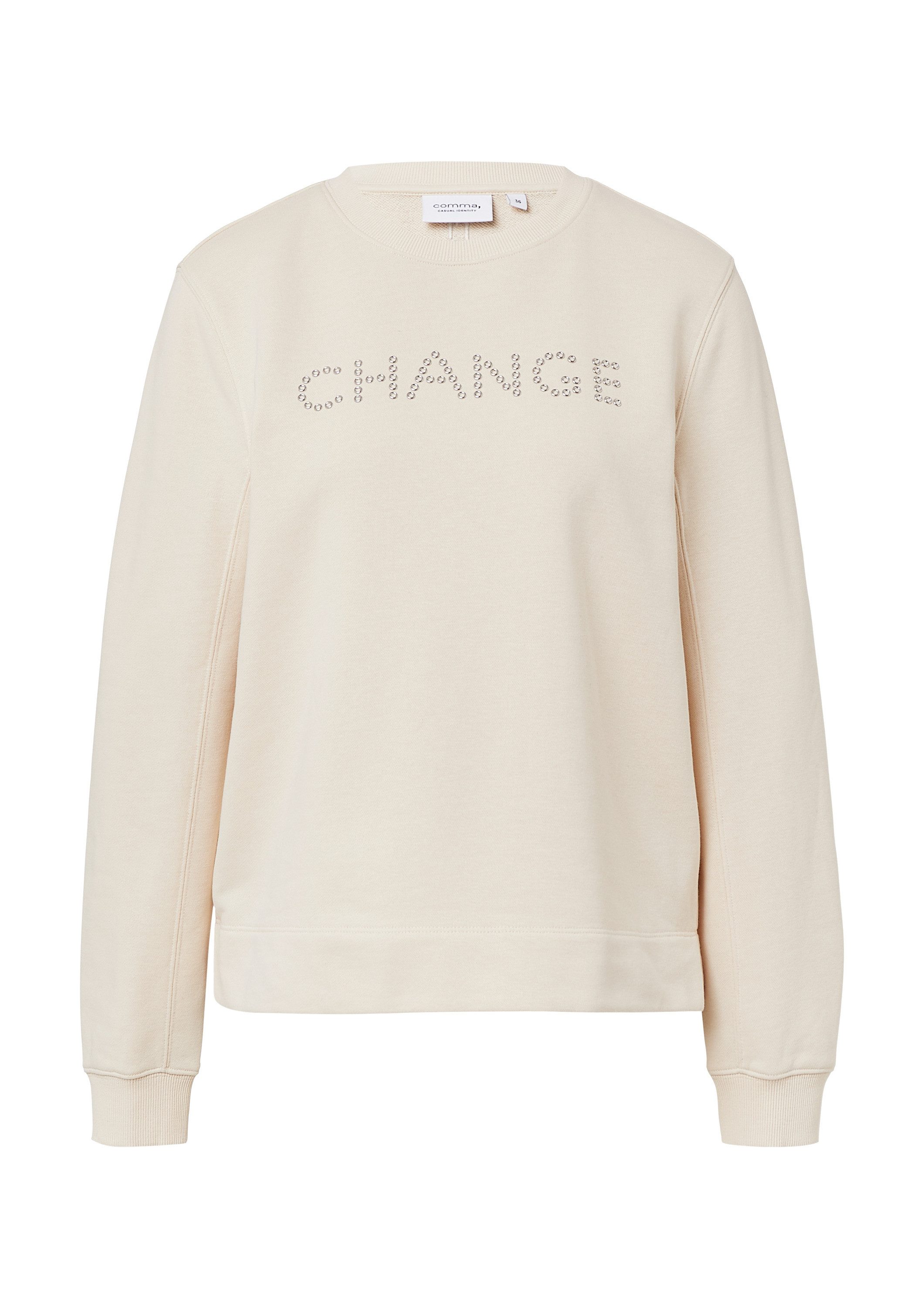 comma Sweatshirt Sweatshirt Sweatshirt mit Nieten-Artwork günstig online kaufen