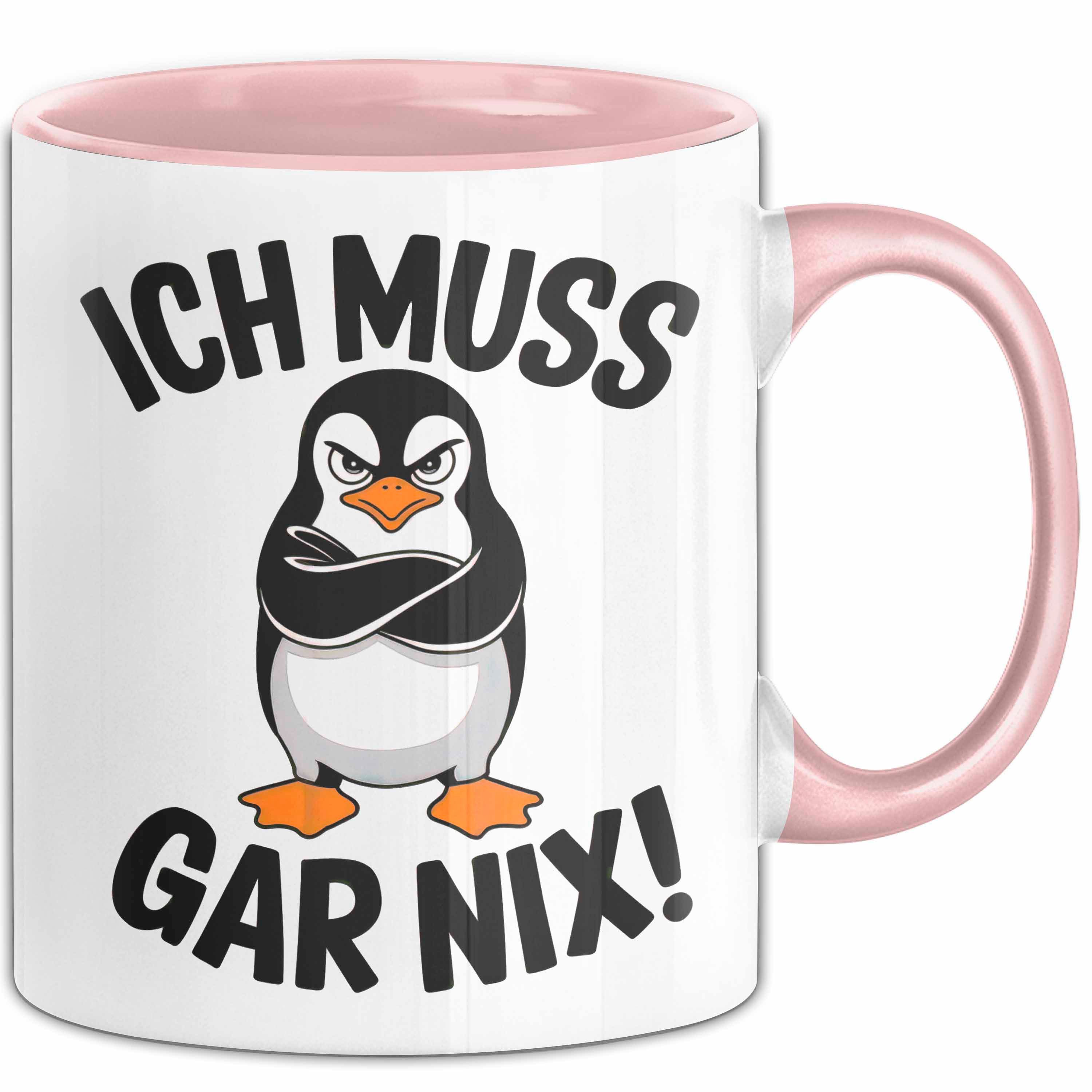 Tasse Sarkastischer Pinguin Tasse Geschenk Lustige Geschenkidee Spruch Ich