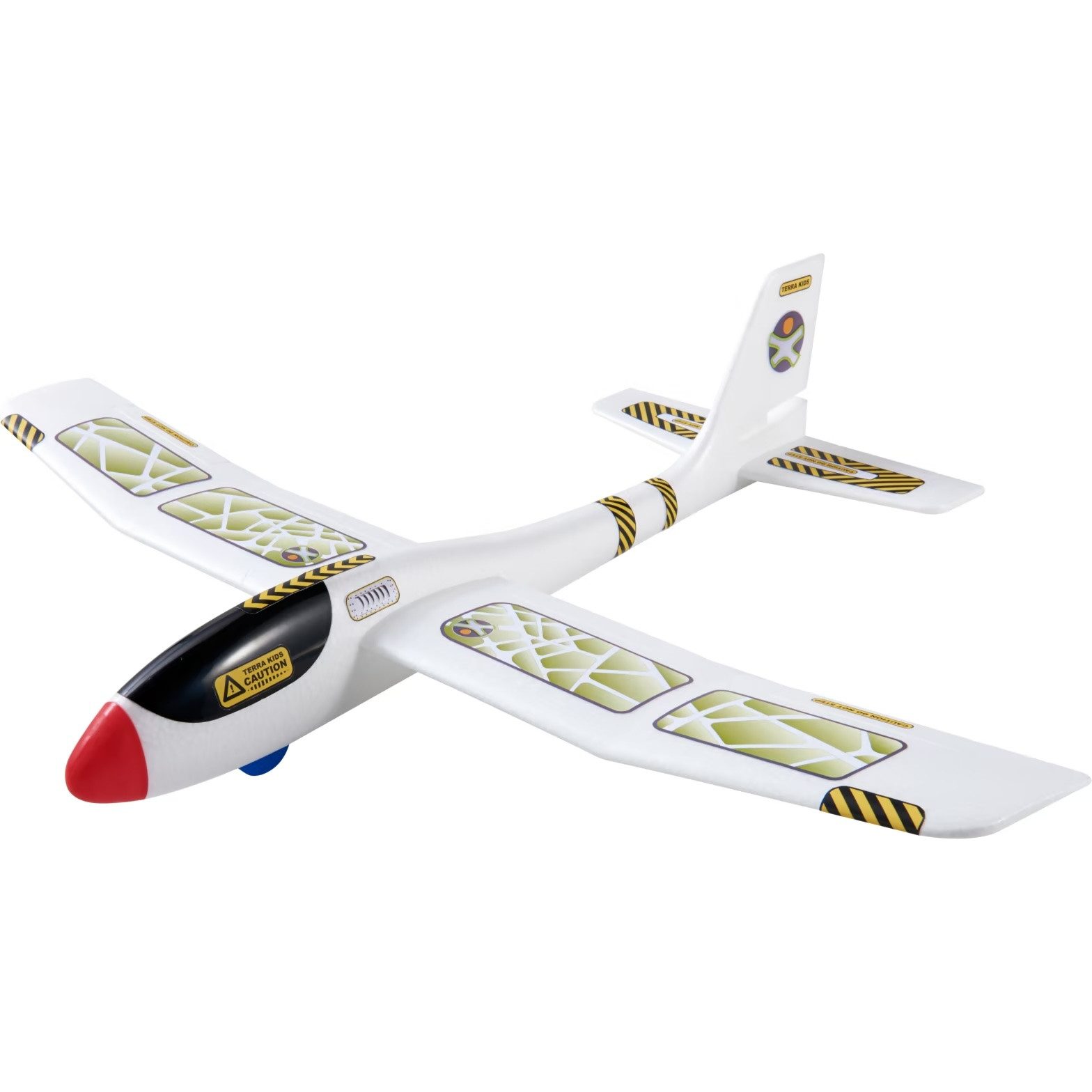 Haba Spielzeug-Flugzeug Terra Kids Maxi-Wurfgleiter, (Set, 3-tlg., 1), Extra-Funktion: Heckflügel umstecken für rasante Loopings