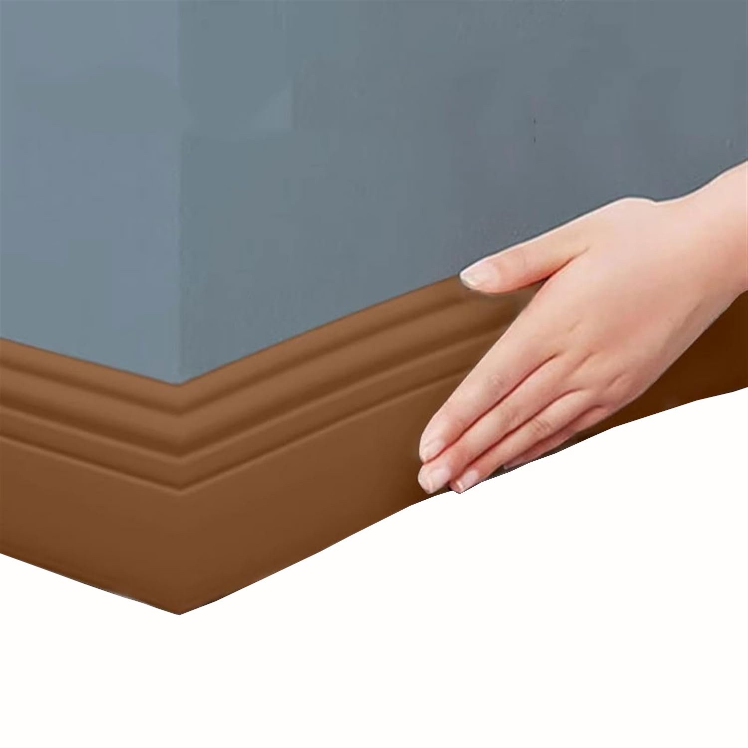 Coonoor Sockelleiste Weichsockelleiste Selbstklebend Kantenschutz Leisten Zuschneibar, 1-St., Knickleiste, Abschlussleiste für Küche, Badezimmer -Dichtungsband