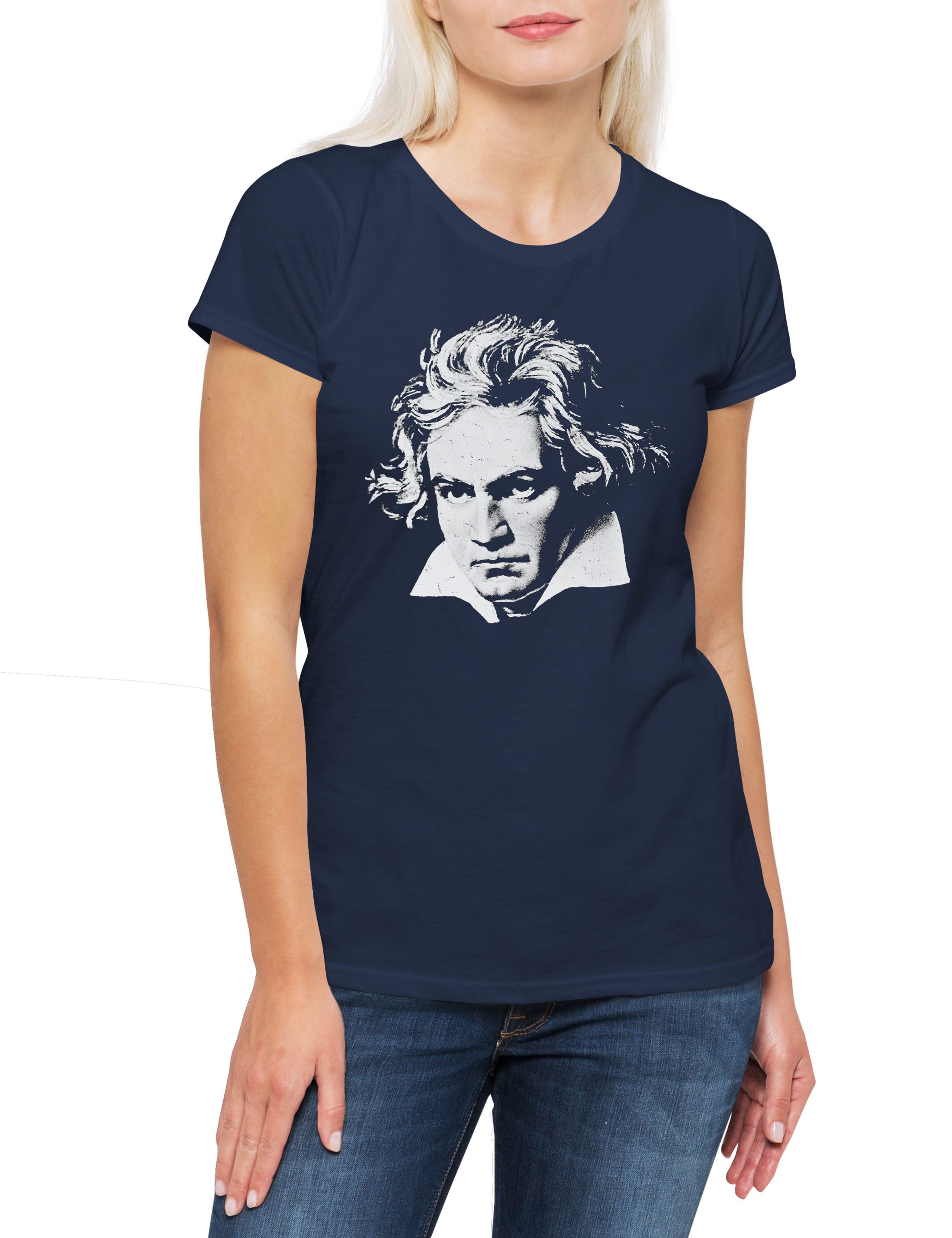 Print-Shirt Beethoven Damen T-Shirt Ludwig Van Komponist Composer Klassik Musik