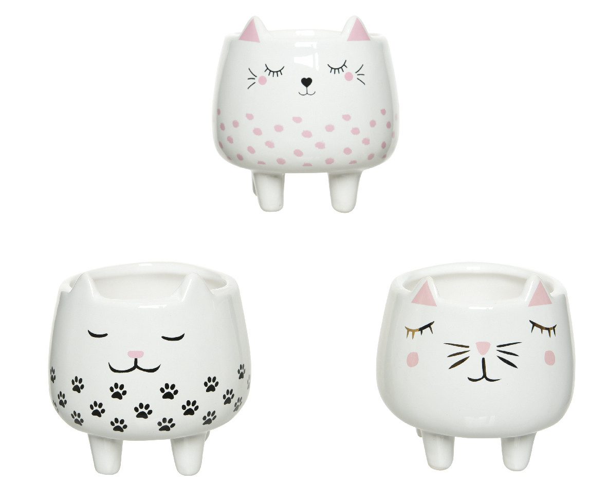 Decoris season decorations Blumentopf, Katze Blumentopf günstig online kaufen