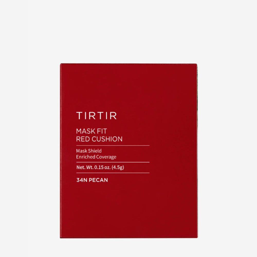 TIRTIR Foundation TIR TIR, Mask Fit Red Mini Cushion 34N Pecan - 18 g, Hochdeckende, langhaftende Cushion-Foundation in Reisegröße