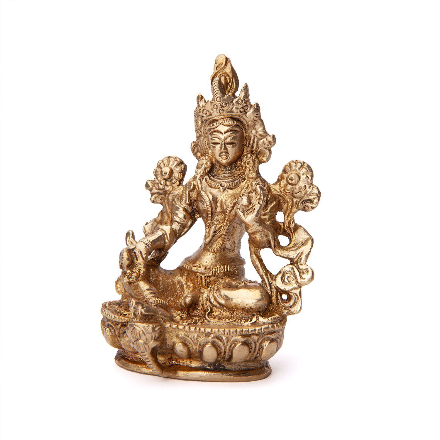 bodhi Dekofigur Grüne Tara Statue, Messing ca. 9 cm